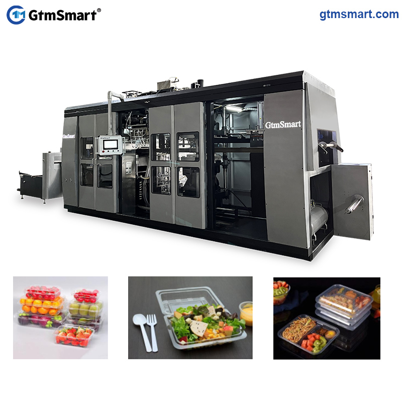 OEM/ODM Supplier 3 Station thermoforming tray making machine Plastic Fruit Box Making Machine