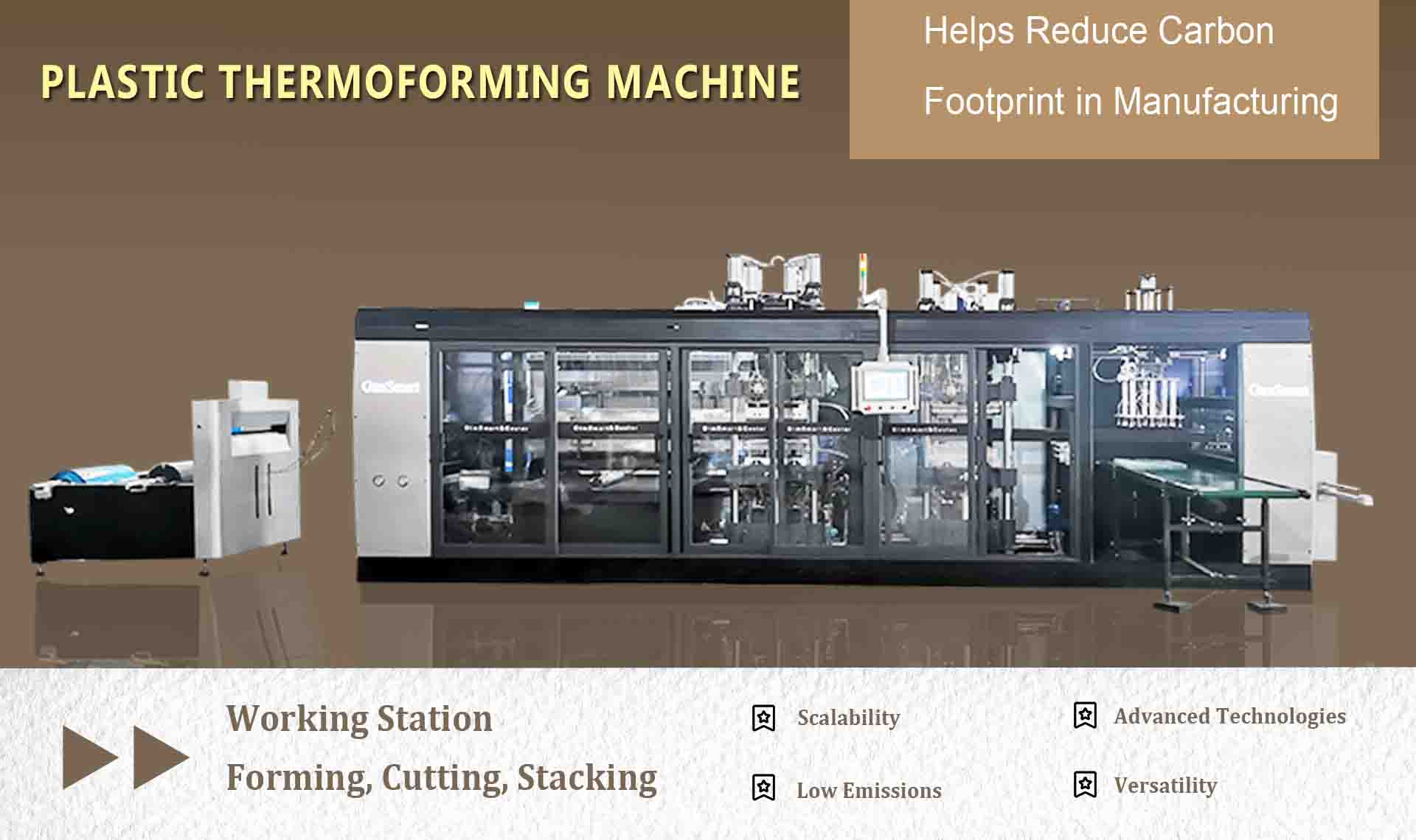 PLA Plastic Thermoforming Machine Helps Reduce Carbon Footprint