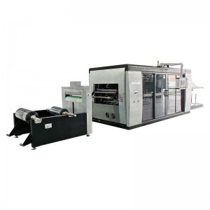 PLC Automatic PS PVC food grade Trays Automatic Vacuum Thermoforming Machine for biscuits trays