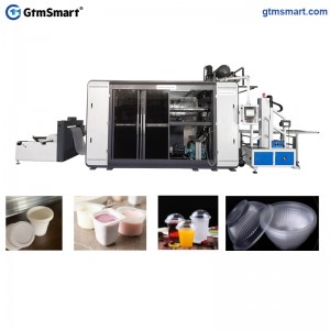 Plastic Catering Bowl Take-out Container Milk Tea Cup Lid Thermoforming Machine PP Disposable Glass Manufacturing Machine
