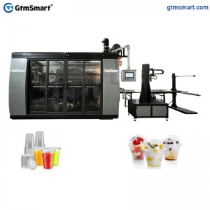 GtmSmart Plastic Water Coffee Milk Cup Container Lid Thermoforming Forming Making Machine