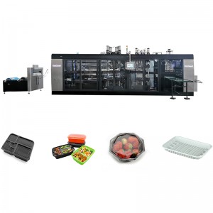 Medium Layout 3 Station PP PET PS PVC Plastic Thermoforming Machine